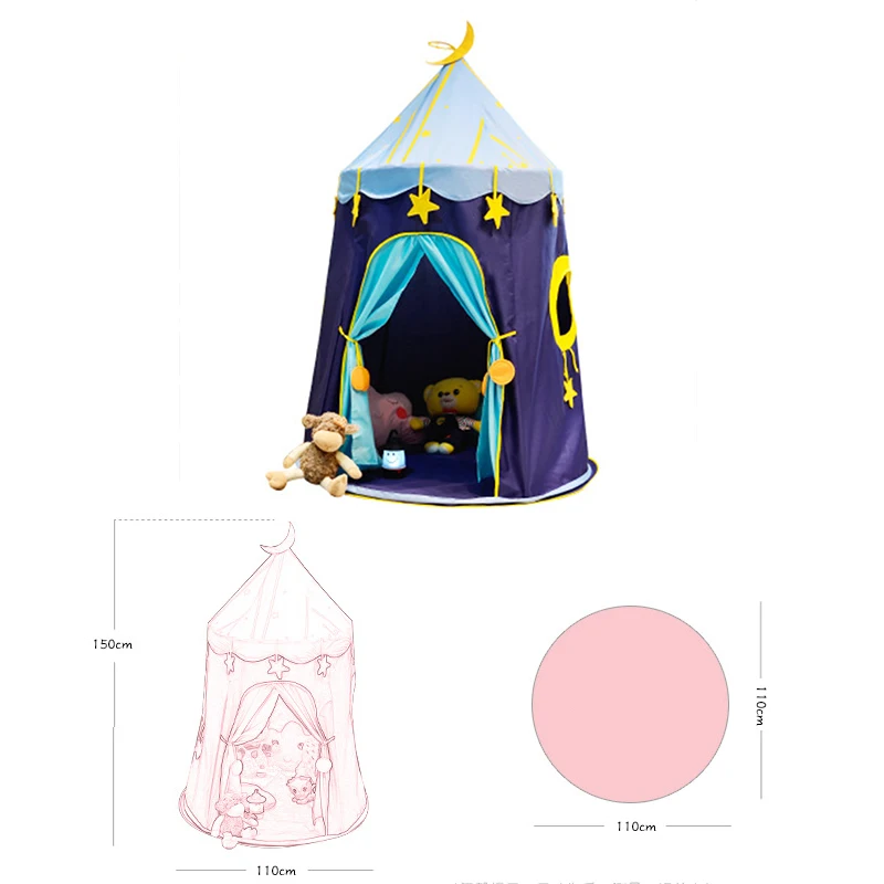 Игровая палатка дом детский бассейн с шариками палатка-типи для детей розовый синий детский игровой дом под тентом океан мяч Игрушка Палатки Легко няня