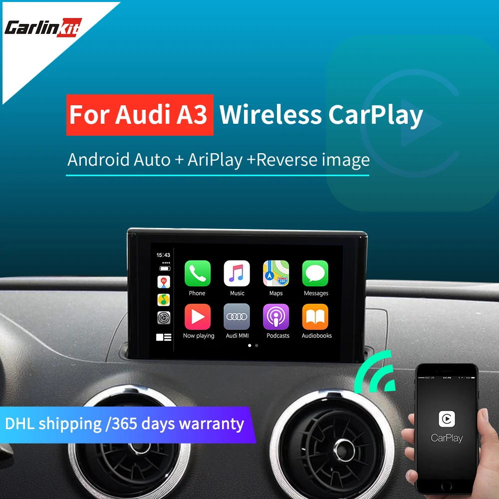 Carlinkit Беспроводной Apple Carplay Android для Авто Audi A3 8V S3 Q2 B9 2010 2019 5 8 дюймовая 7 Экран Mirrorlink