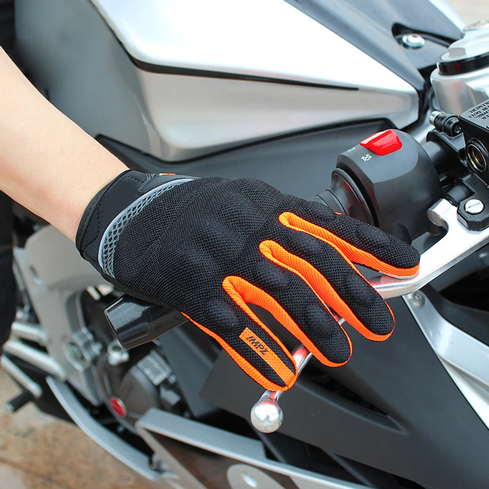 1 пара Guantes Мото Гонки на мотоциклах противоскользящие дышащие для верховой езды полный палец микрофибры перчатки унисекс