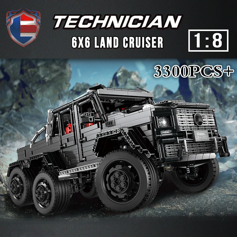 

3300PCS Technic Car Series Compatible MOC 2425 G63AMG 6X6 LAND CRUISER Set 1:8 Model Building Blocks Bricks Toys For Children