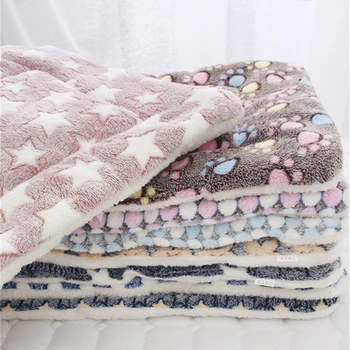 

8 Styles Pets Cushions Cozy Soft Flannel Thickened Pet Fleece Pad Dog Cat Sofa Home Cushion Rug Keep Warm Sleeping Cover Blanket