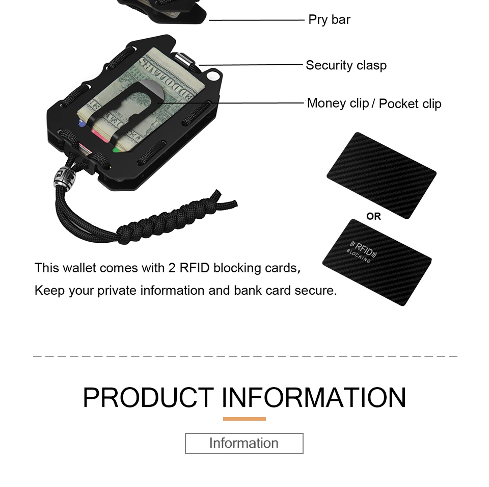 Многофункциональный кредитный держатель для карт, кошелек, RFID Блокировка, металлические мужские кошельки, минималистичный тонкий кошелек, держатель для карт, бизнес зажим для денег