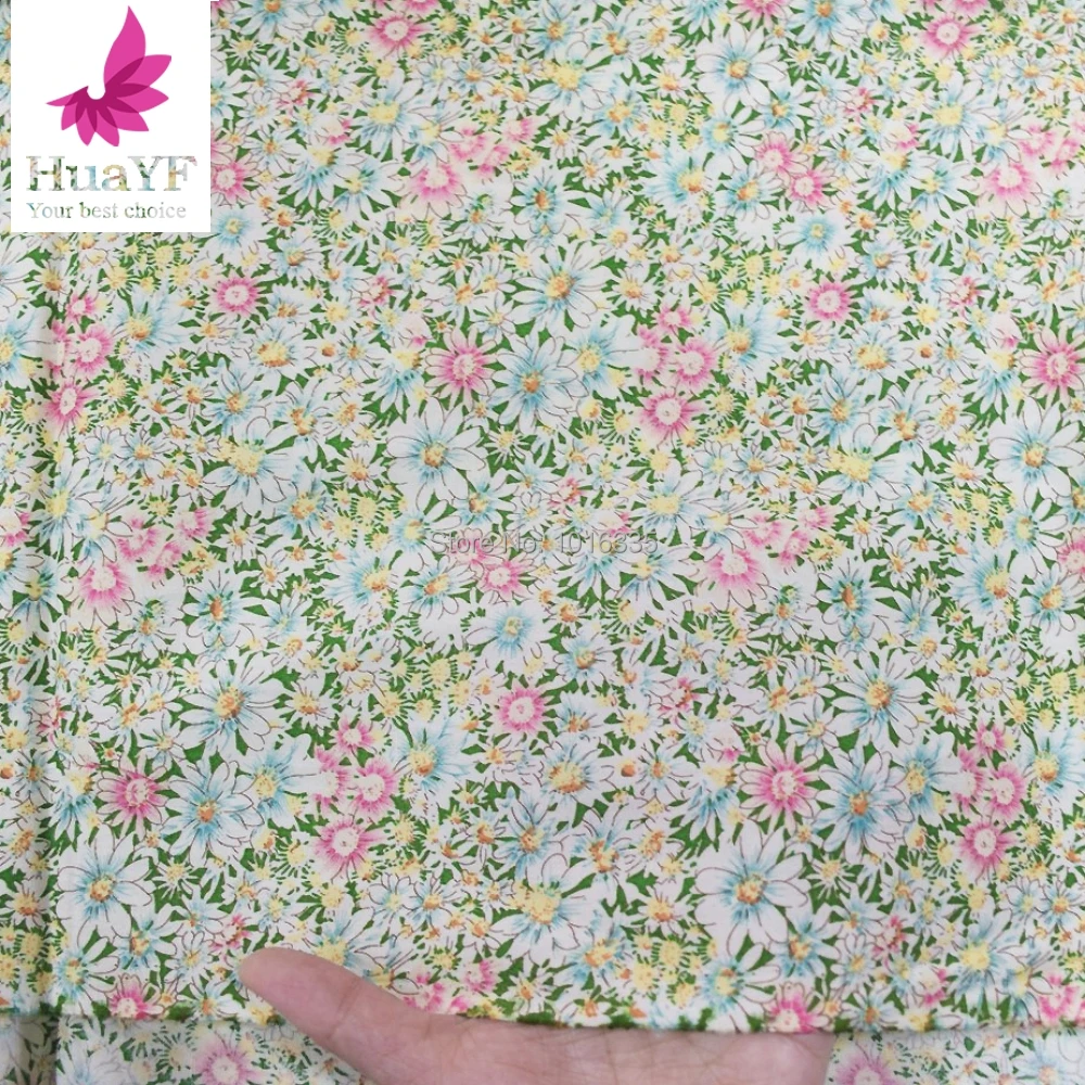 Горячая Распродажа хлопковая ткань цветочный Поплин Ткань Материал Ткань для шитья скатерти лоскутное шитье Рождественский домашний текстиль