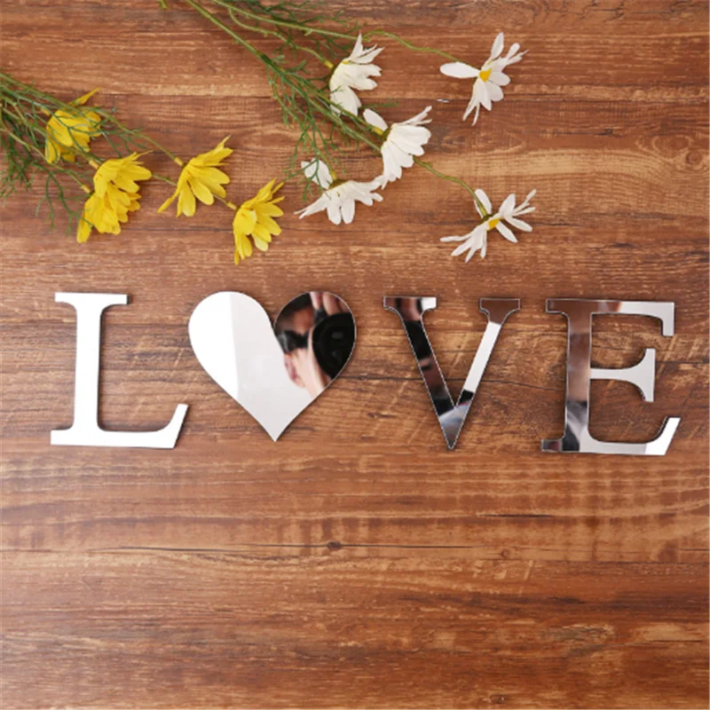 

A-Z Home Decoration 26 English Letters Acrylic Mirror Letter DIY Decoration Home Wall Decoration Letter Sticker Party Decoration