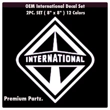 Für (2Pcs) Internationalen OEM Decals 2PC Set Neue 12 Farben Fenster Körper Vinyl Semi Lkw USA