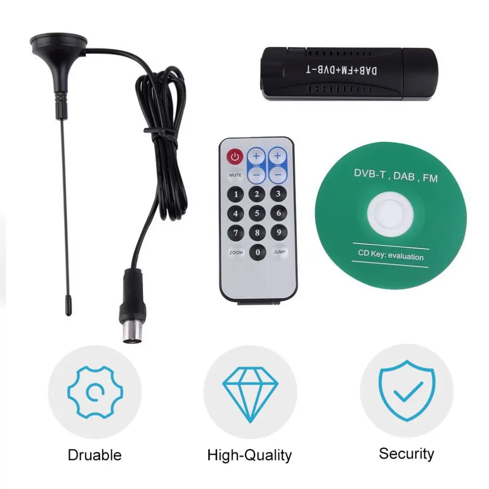 Черный E4000 R820T цифровой DVB-TE4000 USB DVB-T+ RTL-SDR Realtek RTL2832U+ R820T DVB-T тюнер приемник продвижение