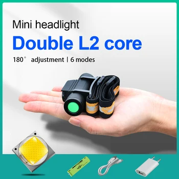 

LED Headlamp Fishing Headlight XM-L2 3 Modes Zoomable Waterproof Super bright camping fishing light Powered by 2x18650 batteries
