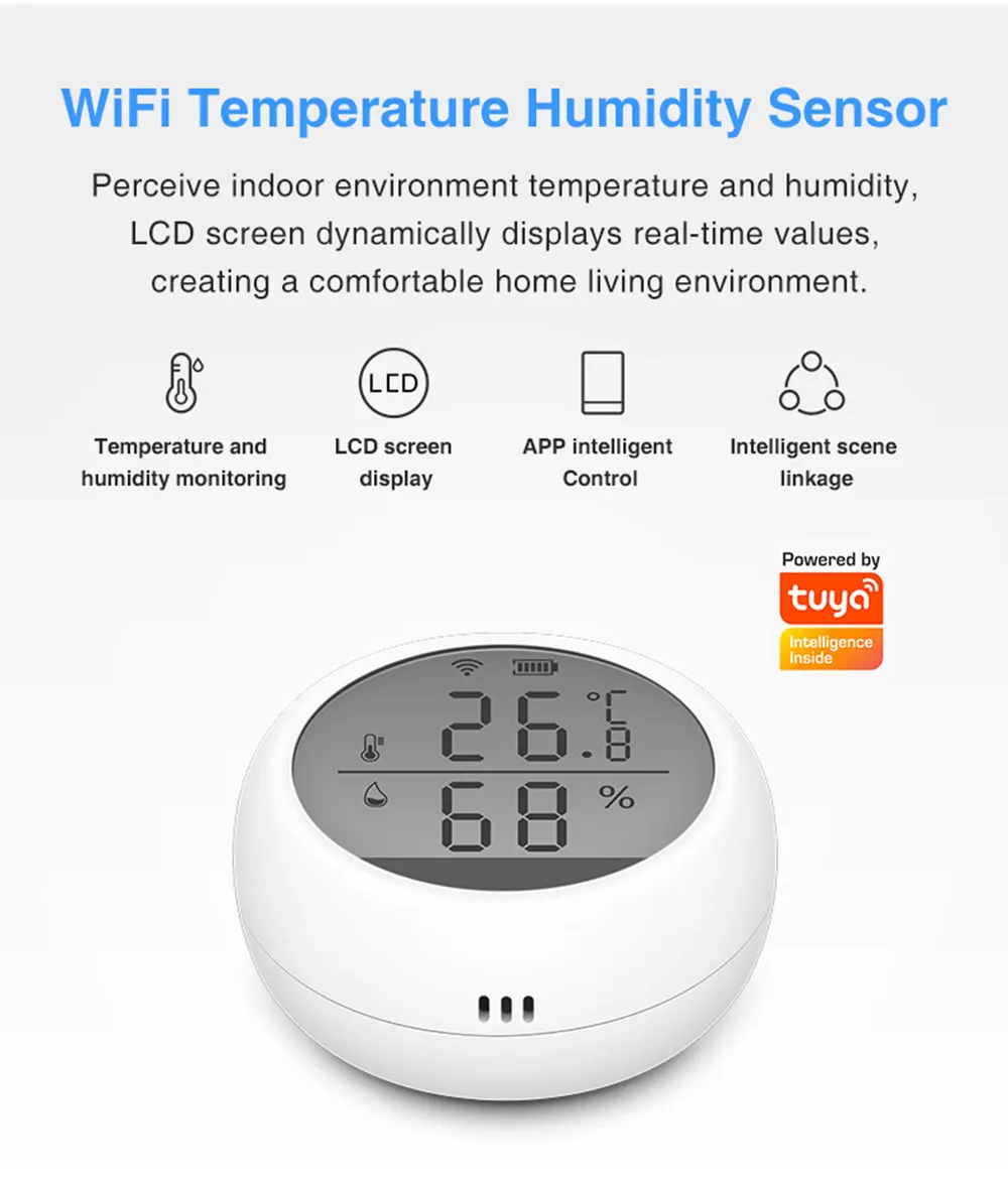 全品送料無料 赤ちゃんの気候をチェックするTuyaアプリの温度と湿度センサー