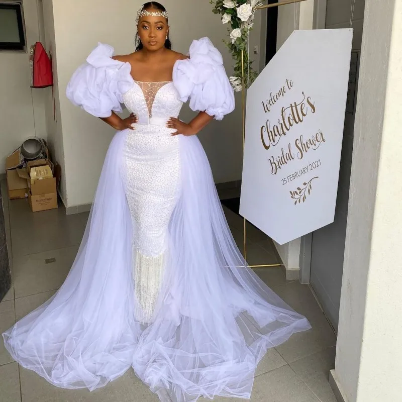 2020 великолепные свадебные платья русалки с бусинами vestido de noiva Дубай арабские