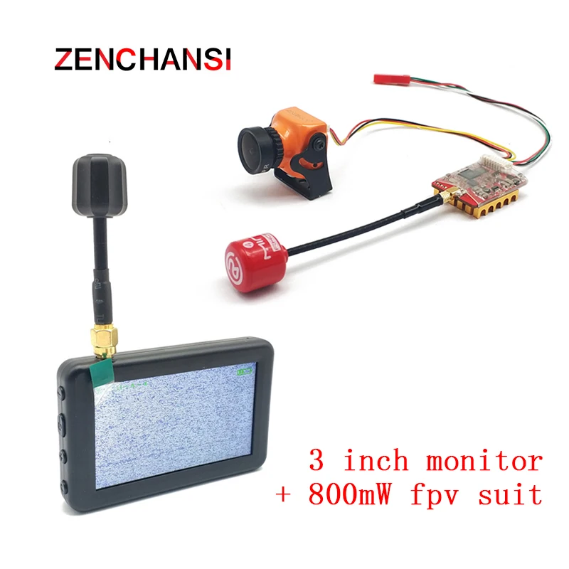 Мини-камера 800TVL 5 8G FPV с объективом 2 1 мм 1/3 дюйма Mg SUPER HAD II CCD D1 960H PAL / NTSC передатчиком