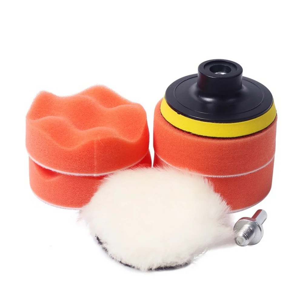 

7Pcs Polishing Sponge Pads Set Car Flat Sponge Buffing Polisher For Auto Glass Polishing Sponge With Drill Adapter Accessories