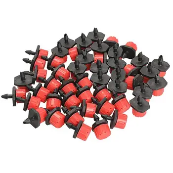 

100Pcs 1/4 Inch Adjustable Micro Flow Dripper Drip Head Water Dropper Garden Irrigation Misting Water Dropper Micro Dripper