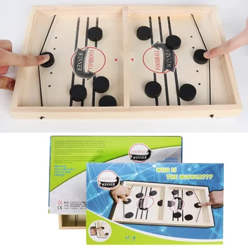 

2020 Fast Hockey Sling Puck Game Paced Sling Puck Winner Fun Toys Board-Game Party Game Toys For Children Family Event Games