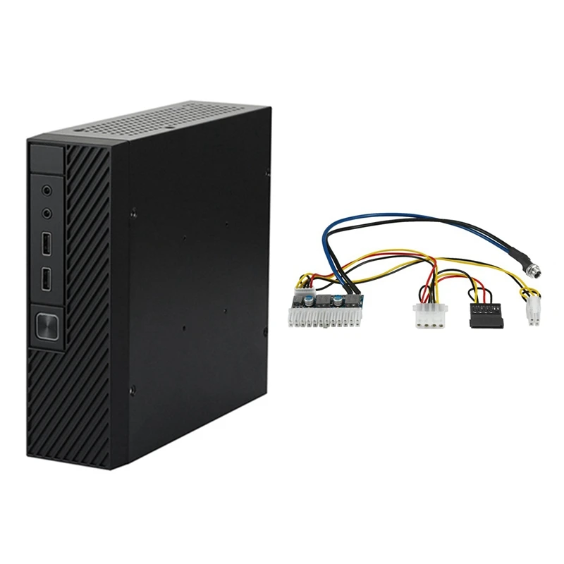 M06 ITX чехол для компьютера + 84 Вт 12 В плата питания HTPC шасси Mini с промышленным