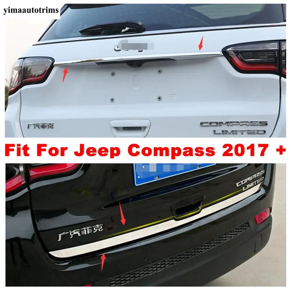 Rivestimento In Acciaio Inossidabile Per Portellone Posteriore Jeep Compass 2017-2021 – Protezione E Stile - Foto 3