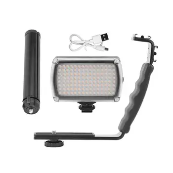 

120 LEDs Dimmable Video Lgiht Handle Bracket For DJI smo Mobile 2 3/Zhiyun Smooth 4 /Feiyu Vimble Vlog Pocket/GoPro