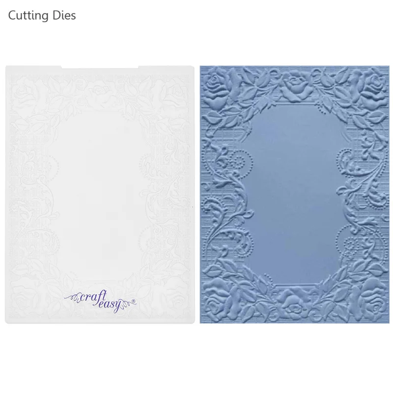 Crafteasy 3d English Garden Flower Embossing Plates Design Diy Paper