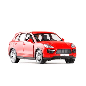 

Simulation Mini Car Model Decoration For Porsche Cayenne SUV Scale Down Upscale Alloy Diecast Car Collection Door Open Hot Gift