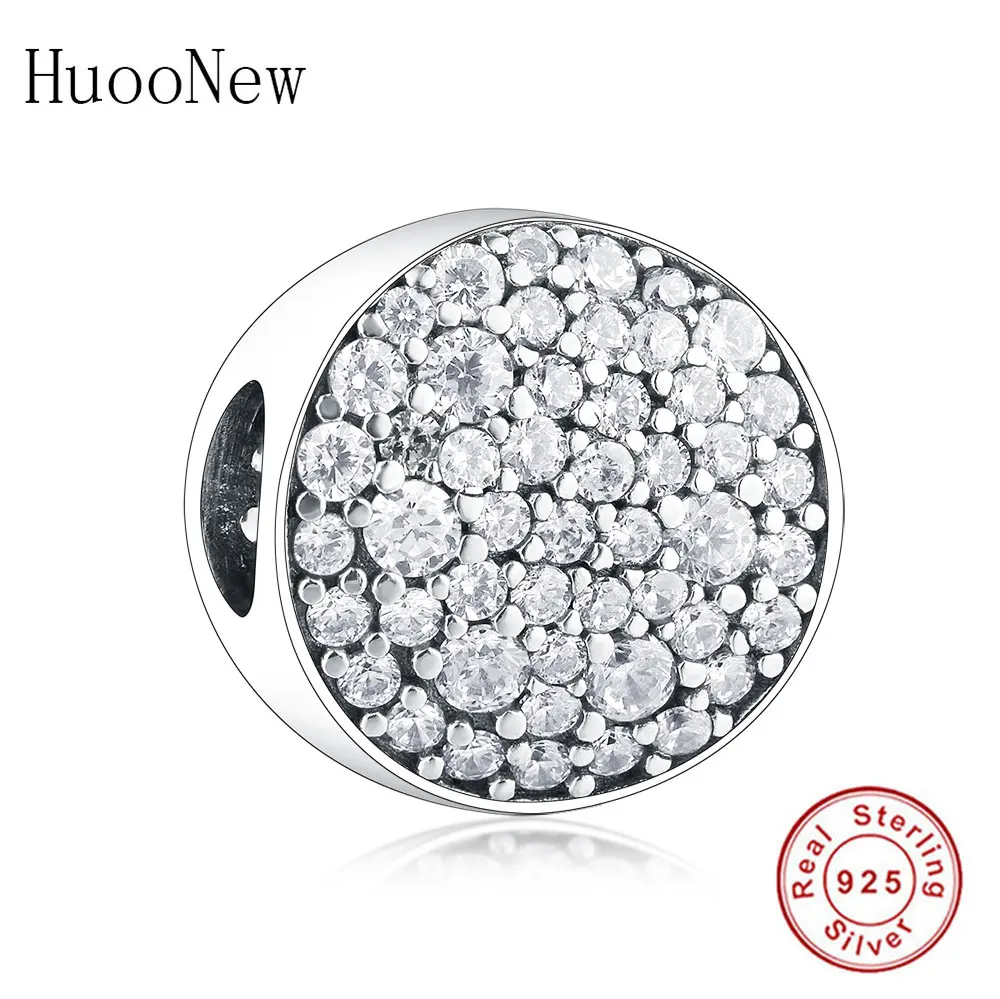 Fit Original Brand Charm Bracelet 925 Sterling Silver Paving Clear Zircon Stone Reflexion Bead Making Women Christmas Berloque | Украшения