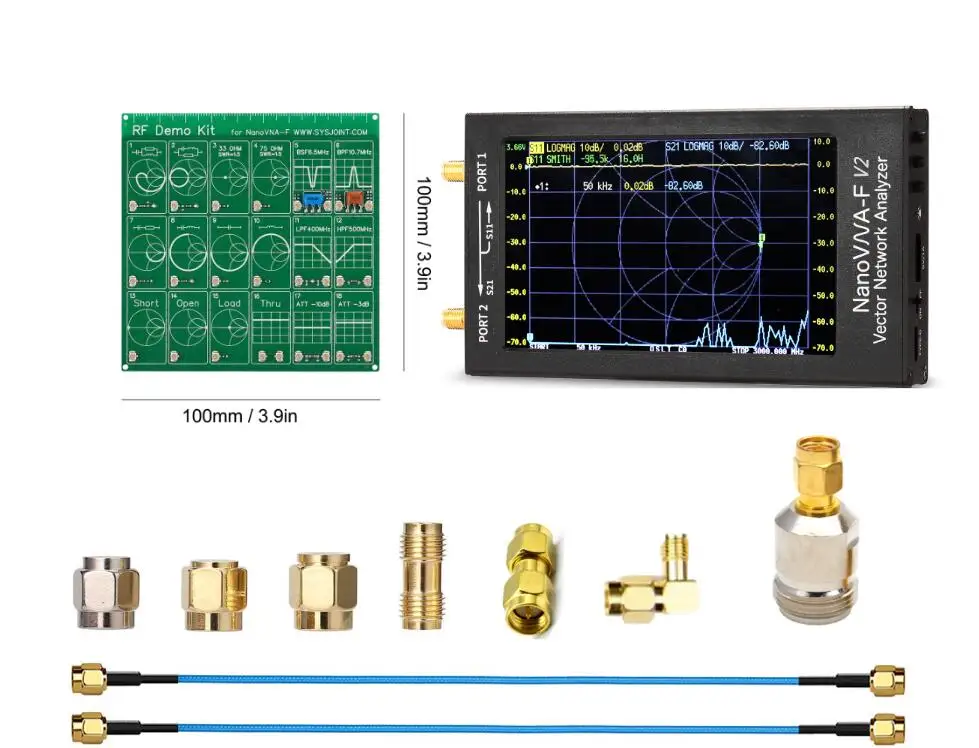 For RF Demo Kit NanoVNA Radio Frequency Dispaly Antenna Analyzer Calibration 