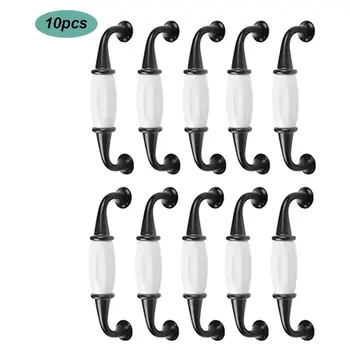 

10pcs Stick Kitchen Cabinet Door Handles Zinc Alloy Cupboard Drawer Bedroom Furniture Pull Out Handles