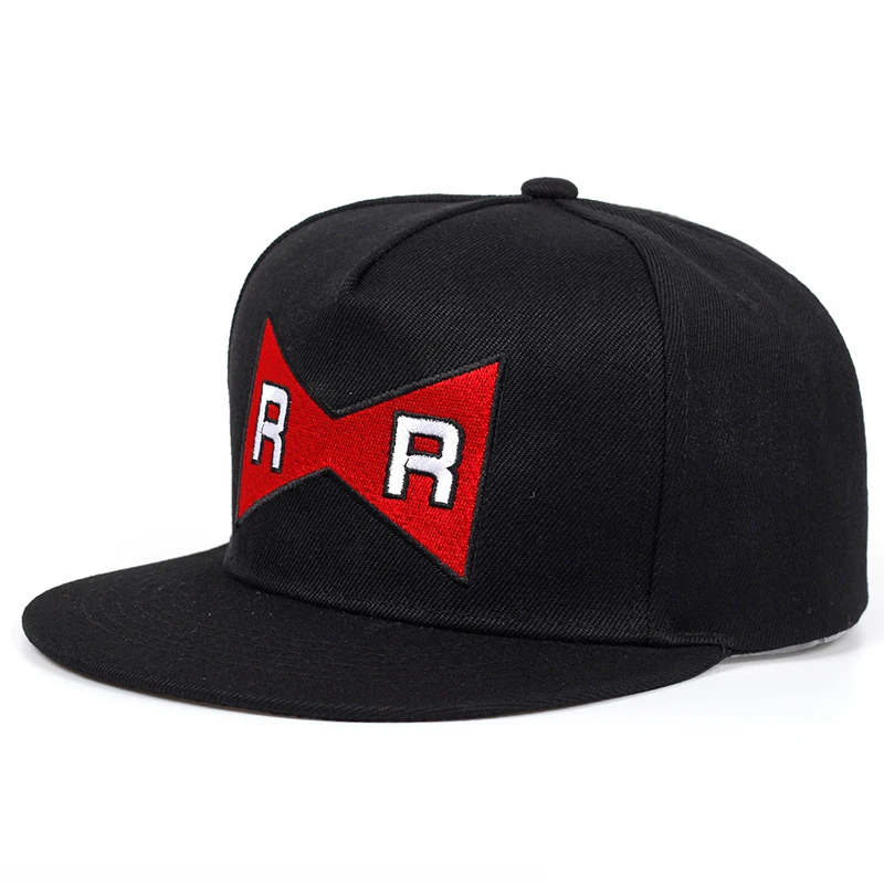 RR Snapback Caps Cotton RR Baseball Cap Dragon Ball Red Ribbon Army Delicate Embroidery Dad Hat No structure Hat