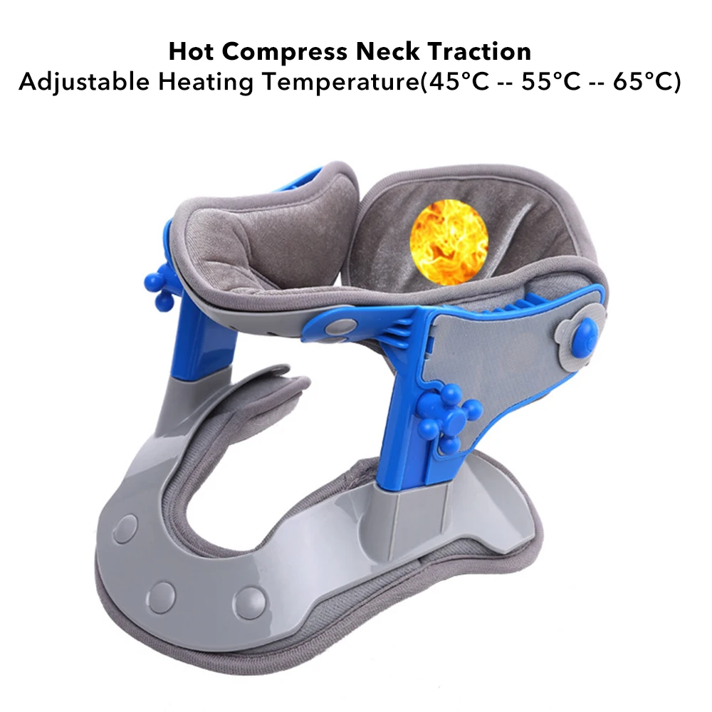 Dispositivo de Tração Aquecimento Pescoço Cervical Ajustável Colar Maca Coluna Corrector Cinta Suporte Aparelho 13 Cheap Colar cervical