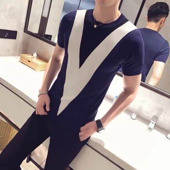 

Vintage Polo Men Shirt Mens Hit Color Pullover Mens 2020 Summer Knitting Short Sleeve Chompas Para Hombre Slim Fit Sueter Hombre
