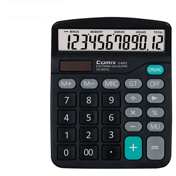 

Office Finance Calculator Plastic Solar Computer Business Finance Office Calculator 12-Bit Desktop Calculator Office