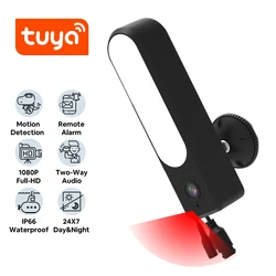Treeye 2mp wi fi tuya vida inteligente lâmpada câmera ip 1080p trabalho à prova dwireless água sem fio com alexa hub google assistente projector led