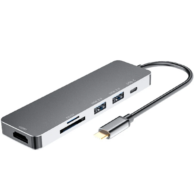 USB C Hub 6 в 1 3 0 порт расширитель адаптер 4K HDMI HD PD Быстрая зарядка док станция для
