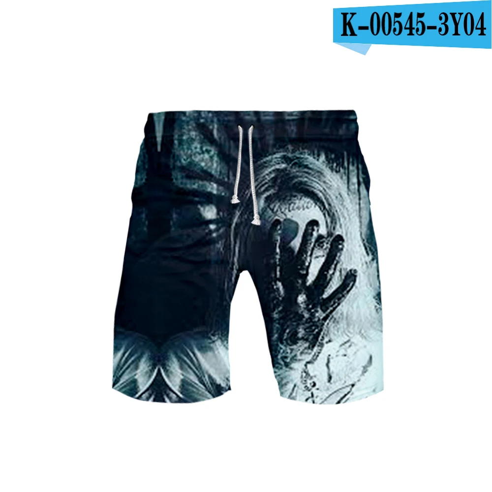 Men's 3D Ghostemane Shorts 3D Board Trunks Summer New Quick Dry Men Hip Hop Short Pants Beach Wear streetwear - Color: Pink
