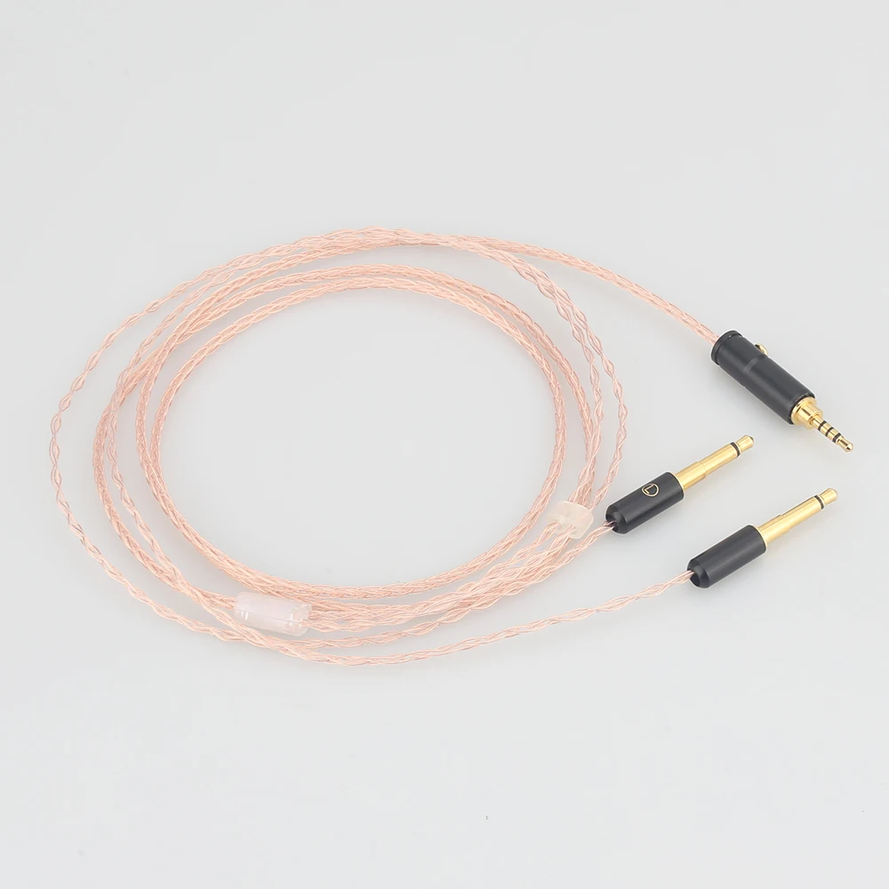 8cores Replacement Headphones Cable Audio Upgrade Cable For Meze 99 Classics Focal Elear Headphones Pure Copper Cable
