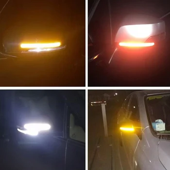 

2PCS Reflective Sticker Warn Car Decoration Trunk Auto Exterior Strip Stickers Light Bar Anti-collision Tail Warning Reflector