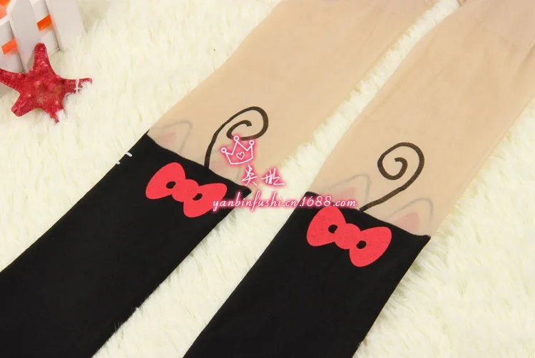 Новые модные женские Лосины Плюс Размер колготки hello kitty милые колготки Kawaii платье туго