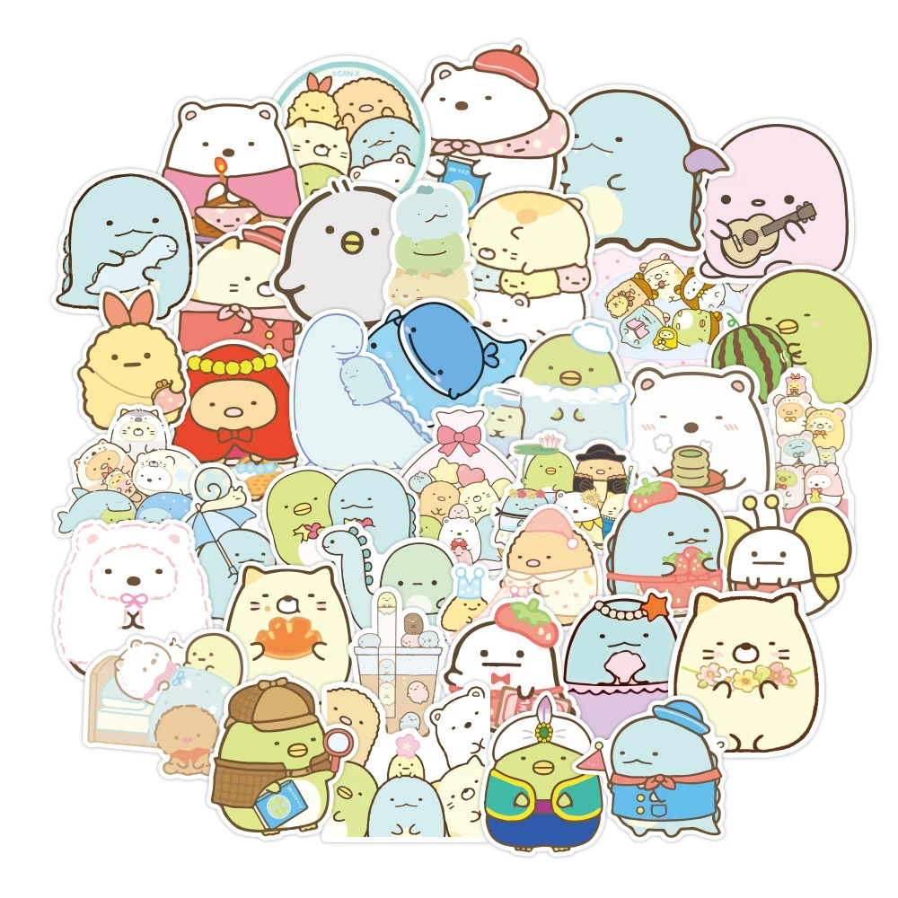 Japanese Cartoon Sumikko Gurashi Waterproof Stickers 50 Pc Pack ~ Kawaii Sticker 
