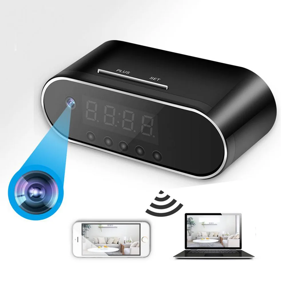 

New 1080P HD Clock Camera WIFI Control Concealed IR Night View Alarm Camcorder PK Z16 Digital Clock Video Camera Mini DV DVR