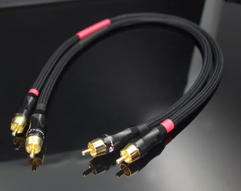 

2PCS High-end snake king RCA connector 4N oxygen-free copper audio signal cable
