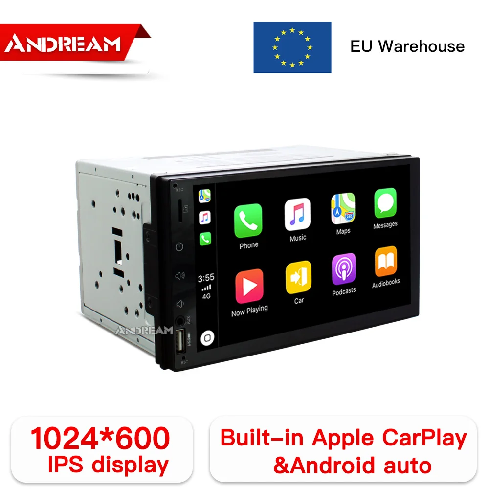 7 &quotips встроенный CarPlay автомобильный мультимедийный плеер 2din универсальная
