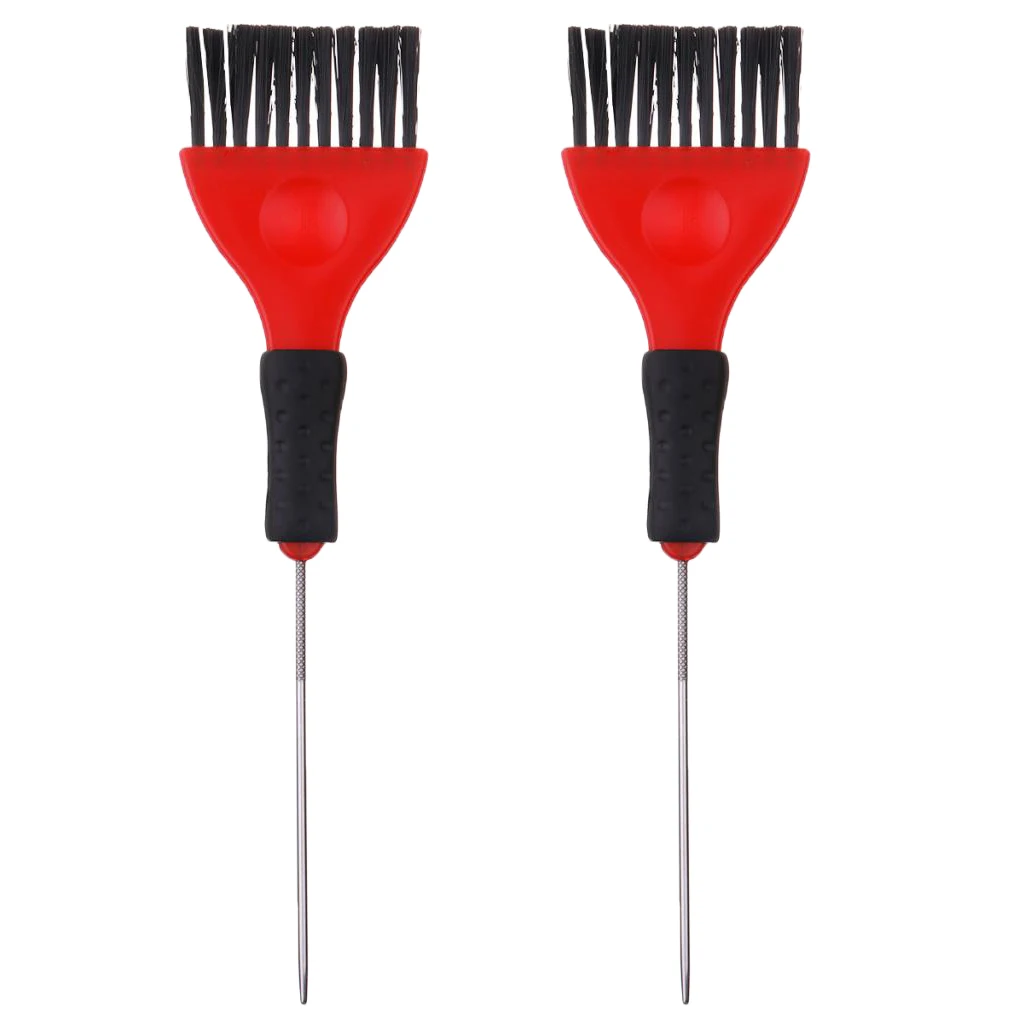 2Pcs Hair Color Tint / Dye Brushes (Red & Black), Large Tint Brush-Quicker application, Easy Clean-up