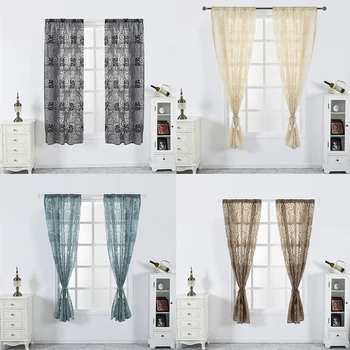 

Feiqiong Sweet Peony Flower Window Curtain 2019 Semi-blackout Sheer Divider Panel Window Blind Living Room Bedroom Curtain New