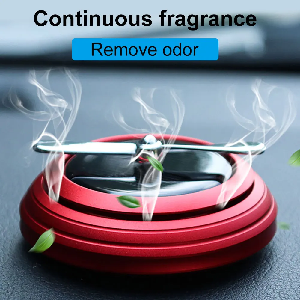 Car Air Freshener Solar Rotating Car Interior Auto Fragrance Perfume