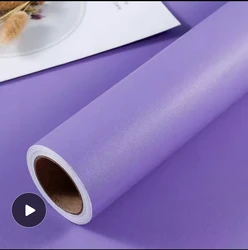 Solid Color Pure Purple Wallpaper Self-adhesive Water and Moisture-proof Bedroom Sticker Peel and Stick TV Background Wall Paper