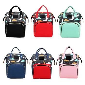 

New Fashion Mummy Maternity Nappy Bag Large Capacity Waterproof Backpack Multi-function Backpack Nursing Bag for Baby Care