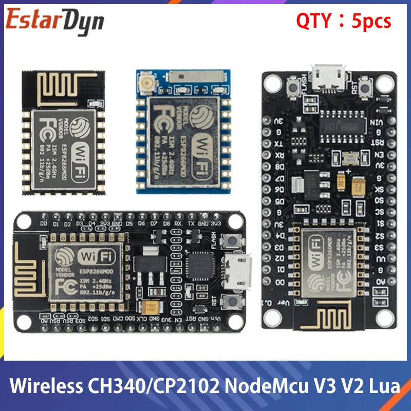 Беспроводной модуль CH340 CP2102 NodeMcu V3 V2 Lua WIFI плата для разработки Интернета вещей на
