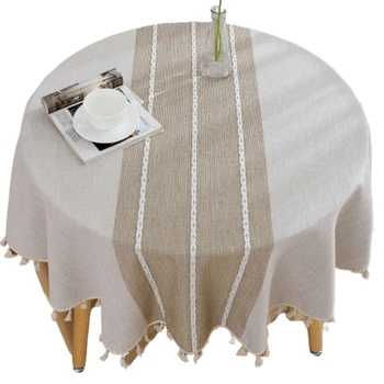 

Decorative Table Cloth Cotton Linen Tablecloth Round Tablecloths Dining Table Cover Mantel Mesa