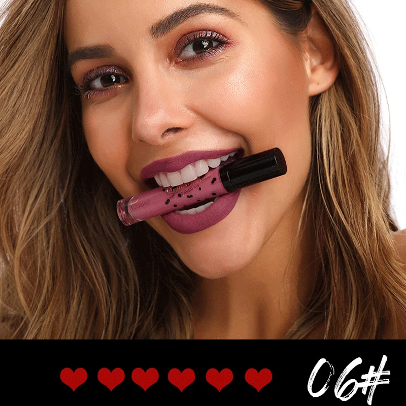 Pudaier Nude Matte Lip Gloss Waterproof Lip Tint Long Lasting Lips Makeup Red Velvet Liquid Lipstick 3