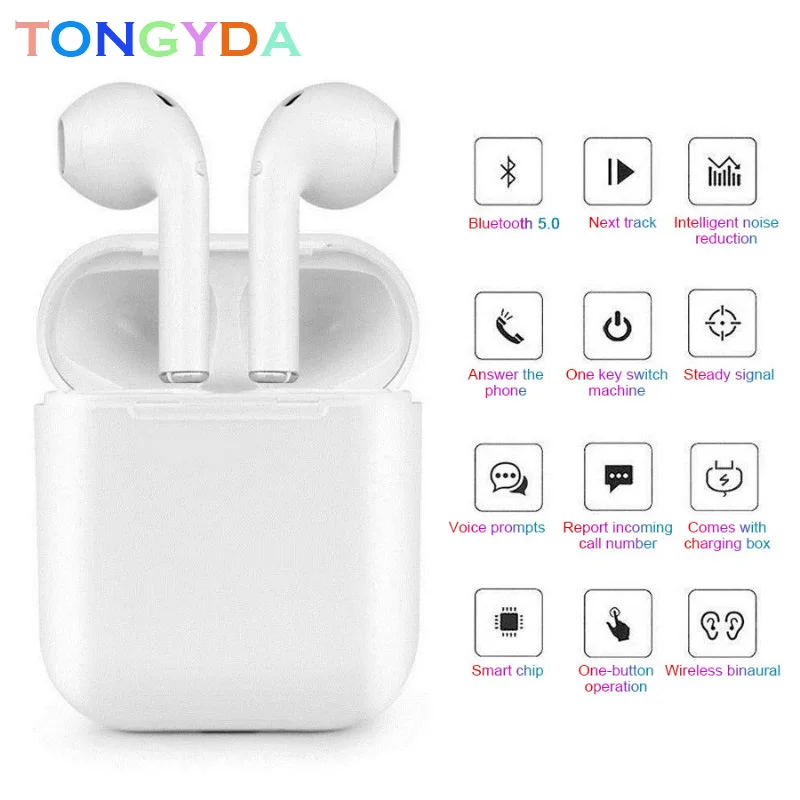 

i9s Tws Headphone Wireless Bluetooth 5.0 Earphone Mini Sport Earbuds With Mic Charging Box Sport Headset For Iphone Smart Phone