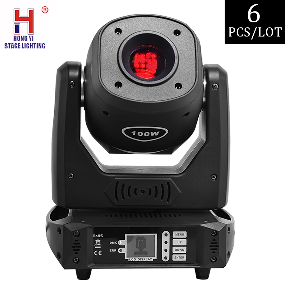 Led Moving Head Spot 100 Вт гобо проектор для ночного клуба вечерние Dj сценическое освещение 6 шт./лот