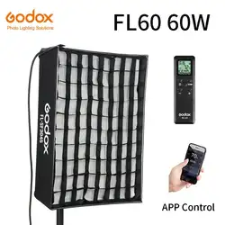 Godox FL60 60 Вт гибкий светодиодный свет для видеосъемки рулонная тканевая лампа с сотовым софтбокс с решеткой + пульт дистанционного